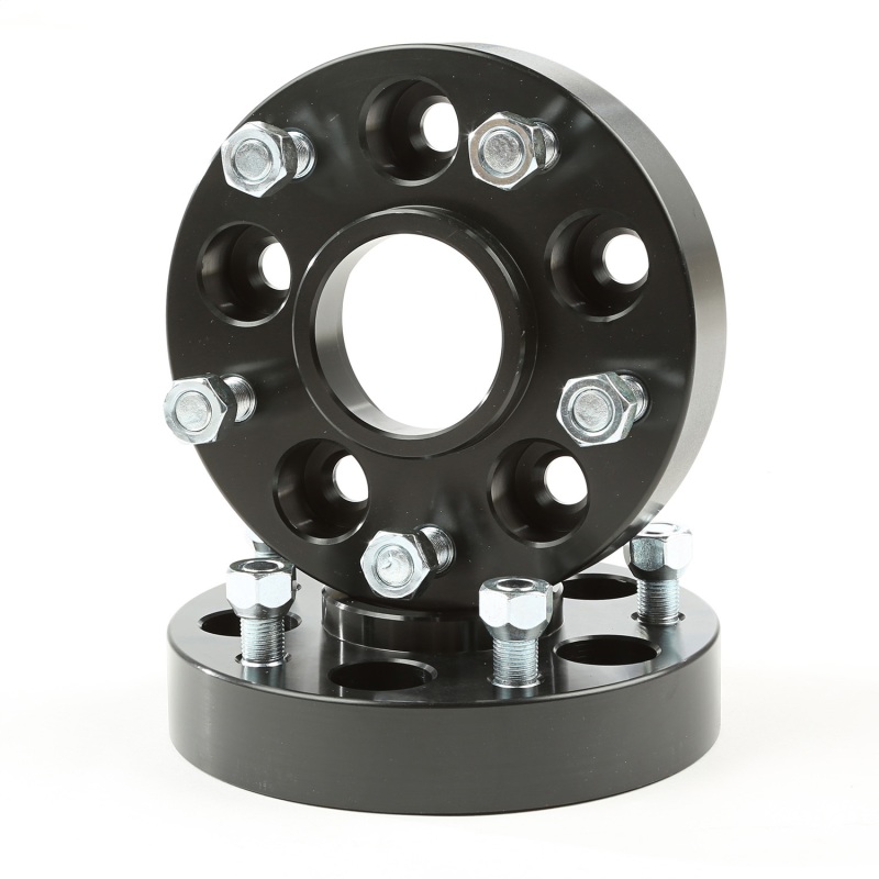 Jeep Wrangler JK Wheel Spacers - Rugged Ridge - 5x5in to 5x4.5in Pattern, 1.25in, Hub Centric - Black - 2018